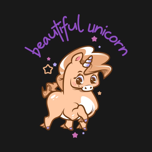 Beautiful Unicorn Cute by Tip Top Tee's