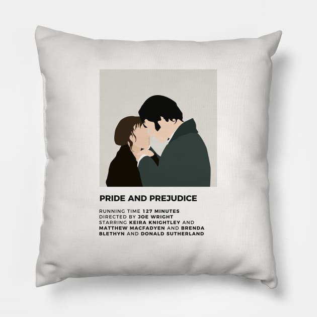 Pride & Prejudice Minimalist Poster Pillow by honeydesigns