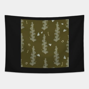 Knifeleaf Wattle Leaves Olive Tapestry