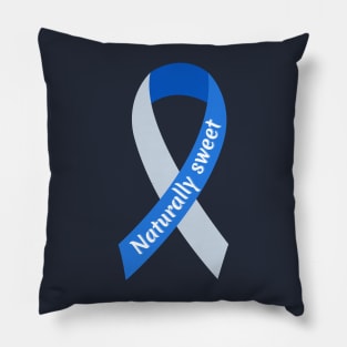 Diabetes awareness ribbon - Naturally sweet Pillow