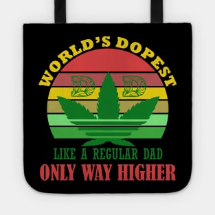 world's dopest dad retro Tote