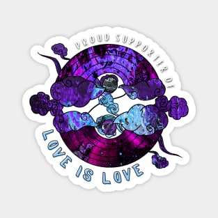 Proud Supporter of Love is Love Rainbows - Mystic Skies Magnet