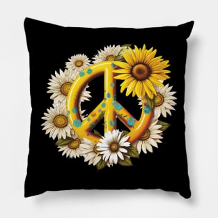 Peace Daisy Pillow