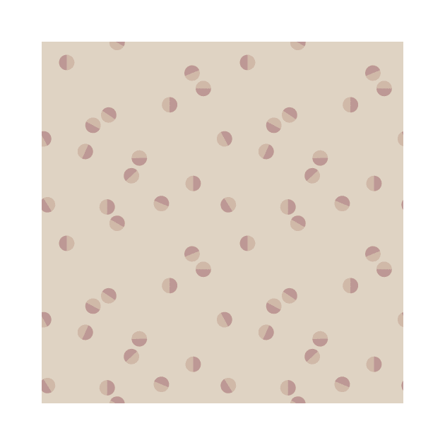 Scattered Dots Minimalist Geometric Pattern - Muted Beige by Charredsky