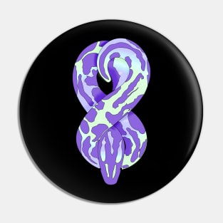 Iridescent Holographic Figure 8 Snake Pin