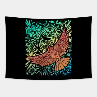 Graffiti Bird Tapestry