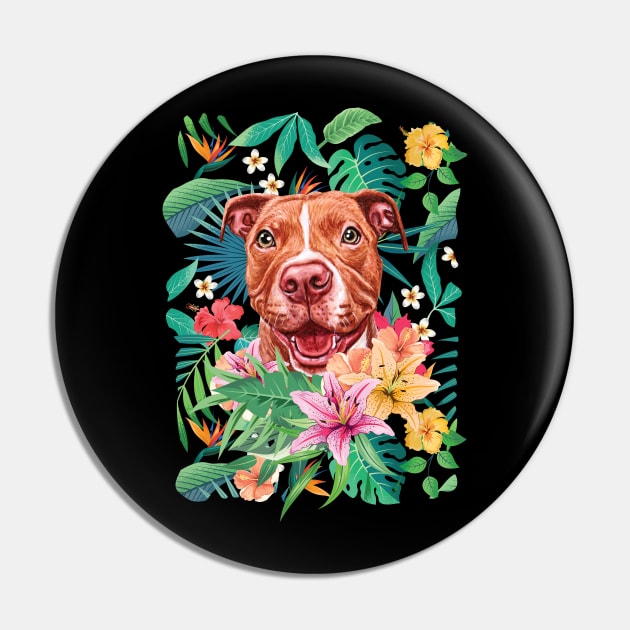 Tropical Red Pit Bull Pitbull 1 Pin by LulululuPainting