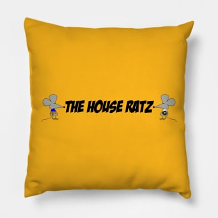 The House Ratz Black Logo Pillow