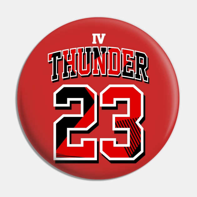 Thunder Red 4 Sneaker Art Red Pin by funandgames