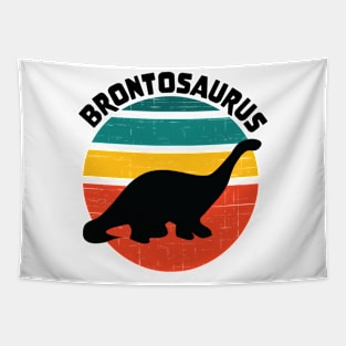 Kids Dinosaur Brontosaurus Retro Sunset Distressed Tapestry