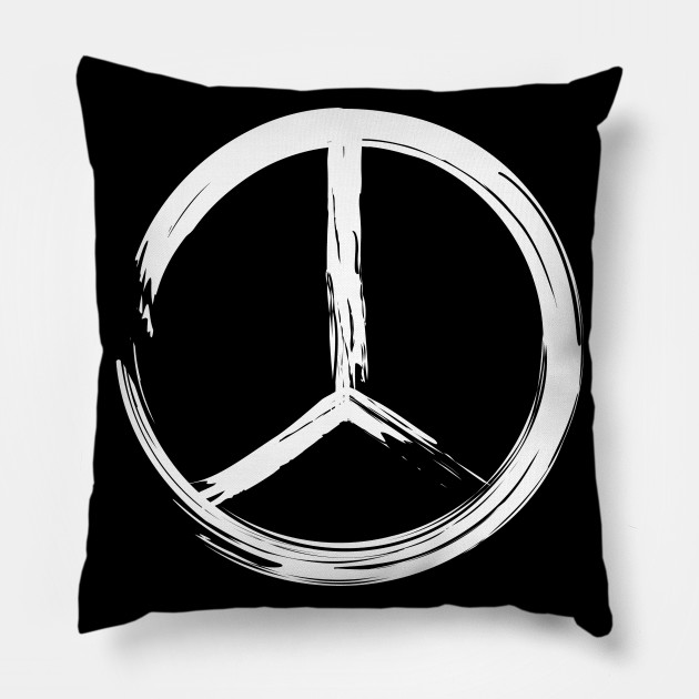 White Peace Sign Minimal Retro 60s 70s Hippie Peace Sign