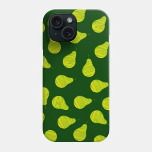 Green and yellow pear fruit pattern Phone Case