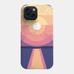 Sea Sunset. Landscape illustration Phone Case