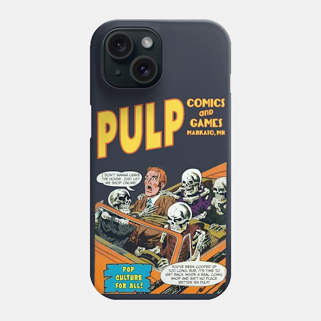 Pulp Driving Skeletons Phone Case by PULP Comics and Games