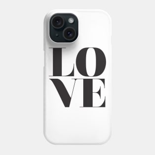 Love Typography Phone Case