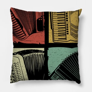 Vintage accordion design Pillow