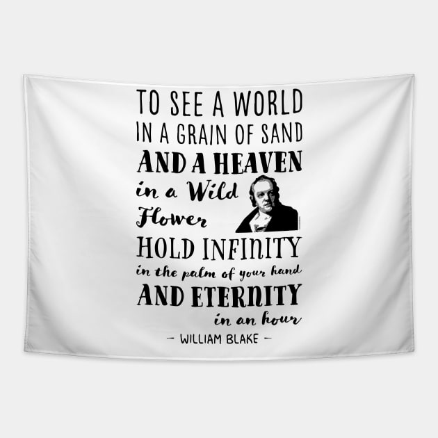 William Blake To see a world in a grain of sand Tapestry by VioletAndOberon