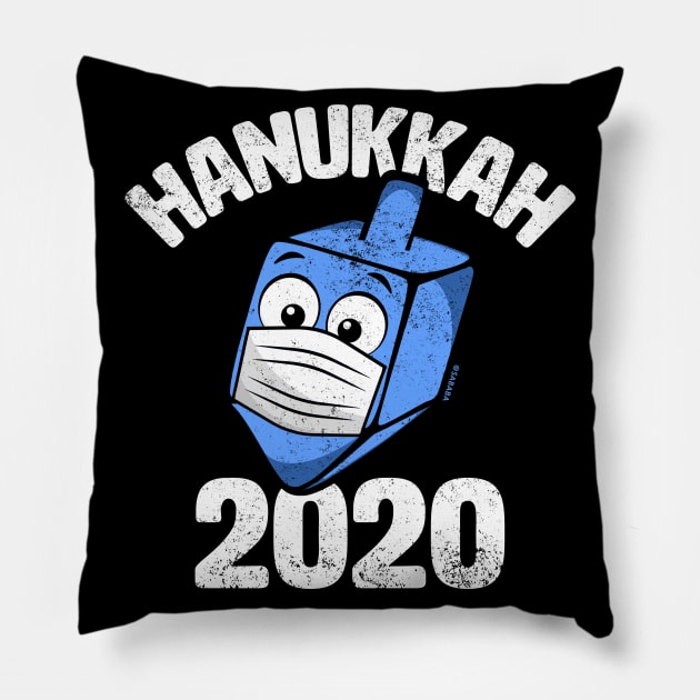 Hanukkah 2020 Dreidel Wearing Face Mask Pillow by sababa