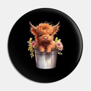 Image Of A Lovely Miniature Scottish Cow Pin