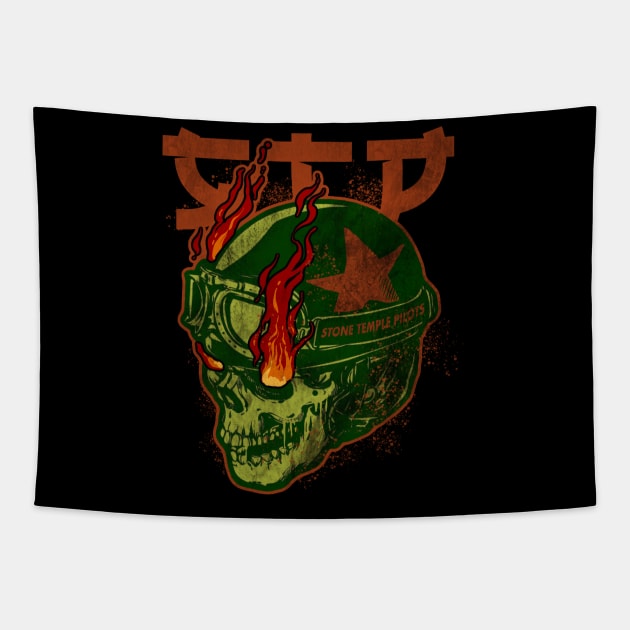 Stone temple pilots band merch - skull design Tapestry by ROCKHOPPER