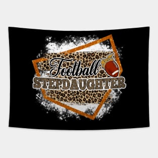 Football Stepdaughter Leopard Bleached Family Matching Tapestry