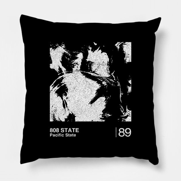 808 State / Minimalist Graphic Artwork Design Pillow by saudade