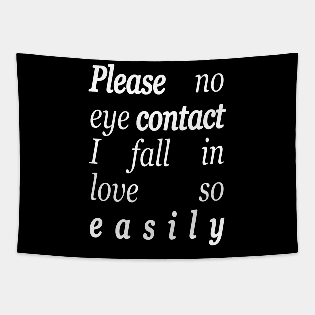 No Eye Contact Please Tapestry by Riel