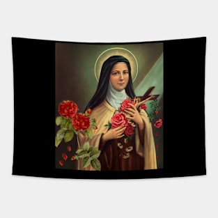 St Therese of Lisieux Little Flower Rose Catholic Saint Tapestry