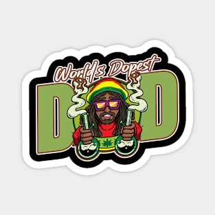 World's Dopest Dad Magnet