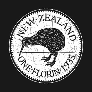 NEW ZEALAND COIN ONE FLORIN 1935 MONEY T-Shirt