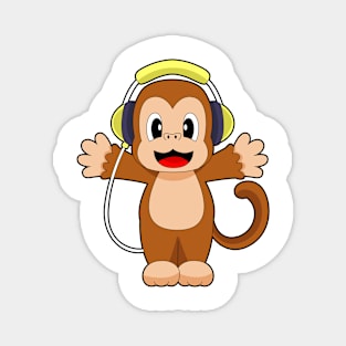 Monkey Musician Headphone Music Magnet