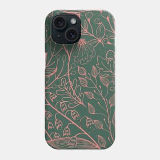 Red candy color flower-patterns Phone Case