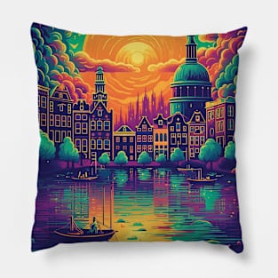 Trippy Amsterdam, Poster Pillow