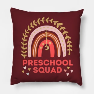rainbow preschool squad back to school shirt Pillow
