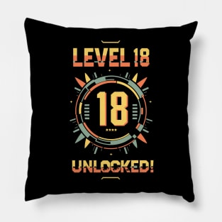 level 18 unlocked Pillow