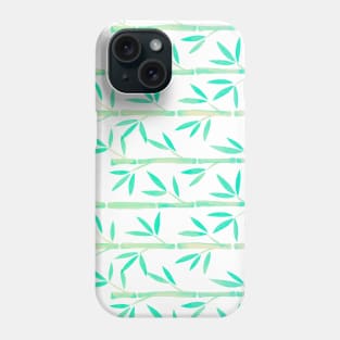 Turquoise Bamboo Pattern Phone Case