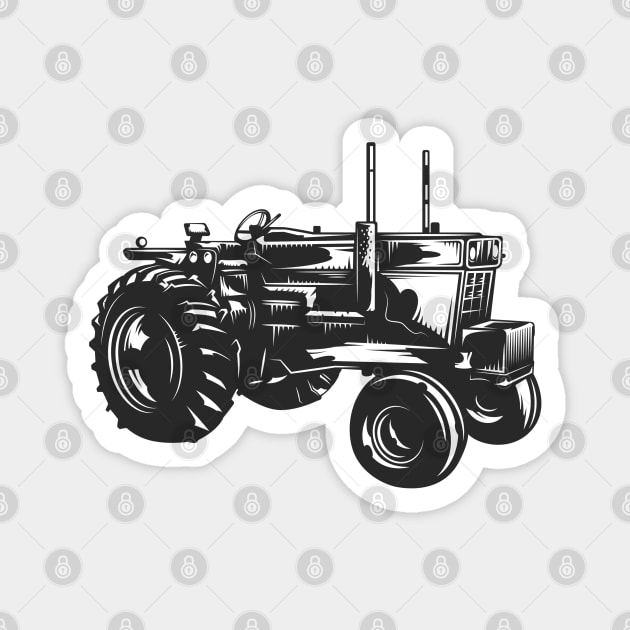 Black Tractor Magnet by Islanr