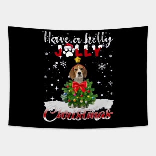 Beagle Have a Holly Jolly Christmas Tapestry