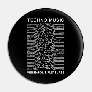 Techno Music - Minneapolis Pleasures Pin