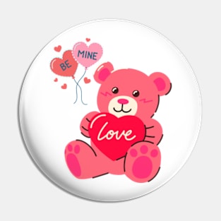 lovely valentine teddy Pin