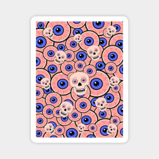 Bloodshot Skulls And Eyeballs Magnet