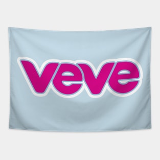 Veve Pink & Blue Logo Tapestry