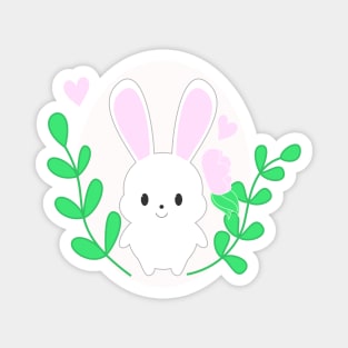 white bunny Magnet