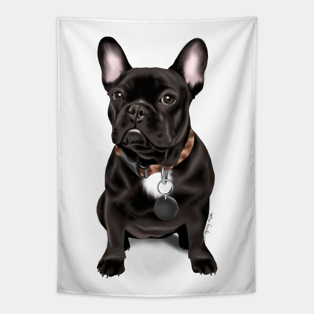 Frenchie Tapestry by elzafoucheartist