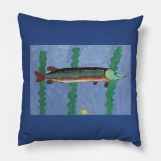 Pike Toothy Predator of Lakes Pillow