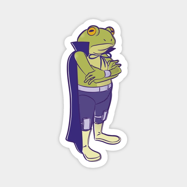 Funny Mexican Frog Luchador Wrestler Sketch Drawing Magnet by SLAG_Creative