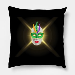 Masked Women Pillow