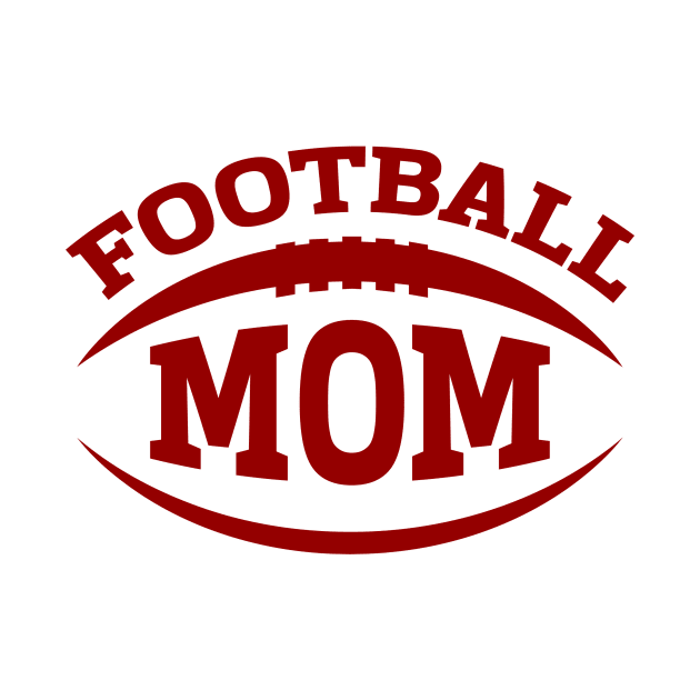 Football Mom (Red) by TeeSwagUniverse