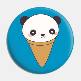 Kawaii Panda Bear Ice Cream T-Shirt Pin