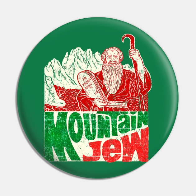 Moses Ten Commandments Pun Mountain Jew Pin by HannessyRin